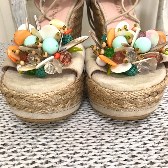 Stuart Weizman Embellished Platform Espadrille - Picture 12 of 16